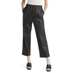 Blank Nyc Elastic Waist Crop Faux Leather  Pants